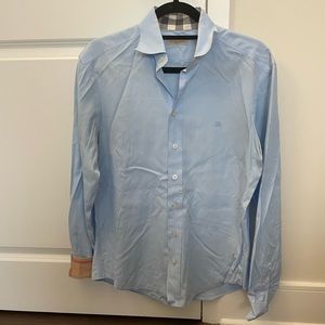 Mens Burberry Light Blue Button Down in a Medium